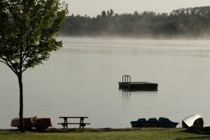Foggy morning on Clearwater Lake