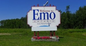 Emo Ontario Welcome Sign